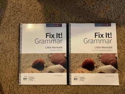 IEW Fix It Grammar Book 4 Little Mermaid Student Book + Teacher Manual Set