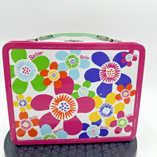 Fiambrera metálica vintage Barbie Mattel Flower Power ¡con termo!