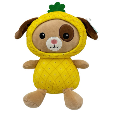 Hug Me Pineapple Dog Plush Cute Puppy Stuffed Animal Yellow Brown NWT #341919