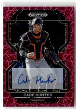2022 Panini Prizm Draft Picks #PDP153 Cade Hunter Autograph Neon Pink Velocity