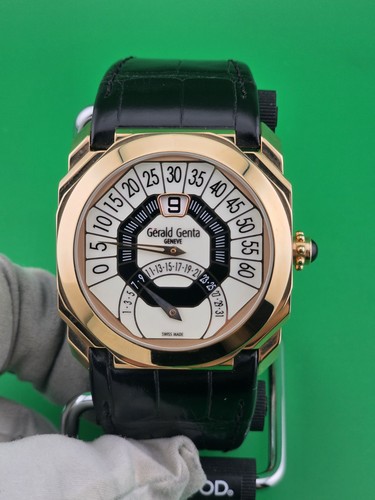 Gerald genta Octo Bi-Retrograde heavy 18k rose gold beast OBR....
