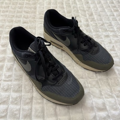 NIKE Men s 11.5 Air Max 1 SE Shoes Medium Olive Black A01021-200