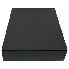 8x10 Black Archival Storage Box Acid-Free Drop Front Museum Archive Photo Metal