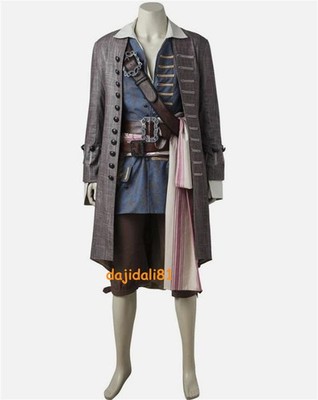 Captain Jack Sparrow Cosplay Costume Outfits Pirates of the Caribbean Halloween
