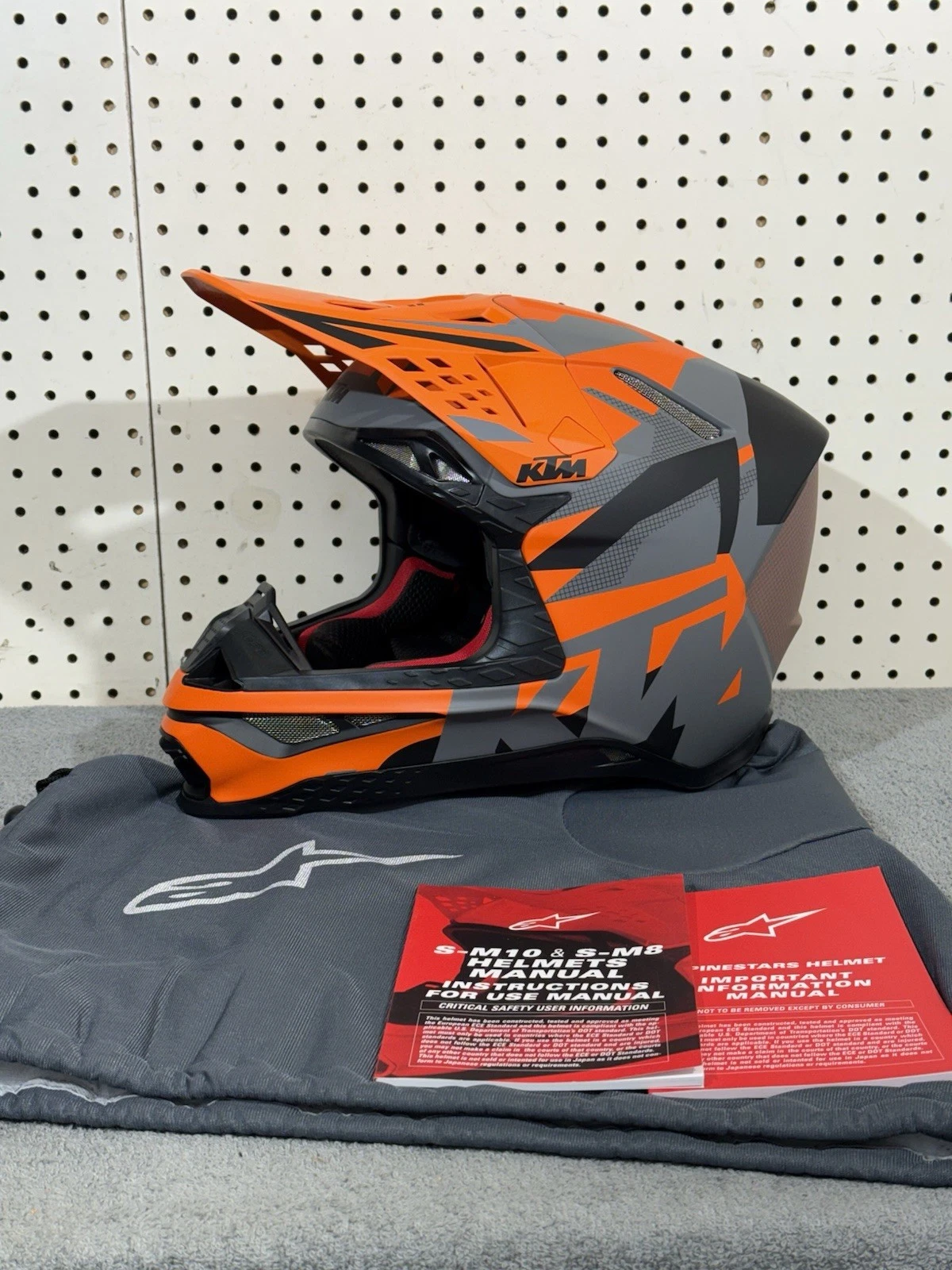 KTM PowerWear Alpinestars Supertech M8 SM8 Helmet Size XL