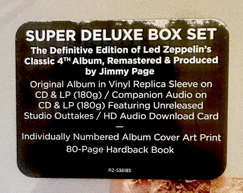 Led Zeppelin - Led Zeppelin IV, 2 LP / 2 CD Super Deluxe Box, First Edition, NEW - Image 2 of 4