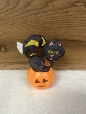 1989 Fisher-Price Smooshes Cuddler Black Cat With Jack-o  -lantern