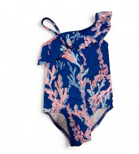 Lilly Pulitzer Girls UPF 50 Zita Swimsuit Swim On Over Size 2 runs small