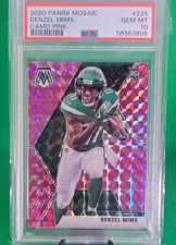 2020 Panini Mosaic - Rookies Denzel Mims #225 Camo Pink Mosaic Prizm (RC)