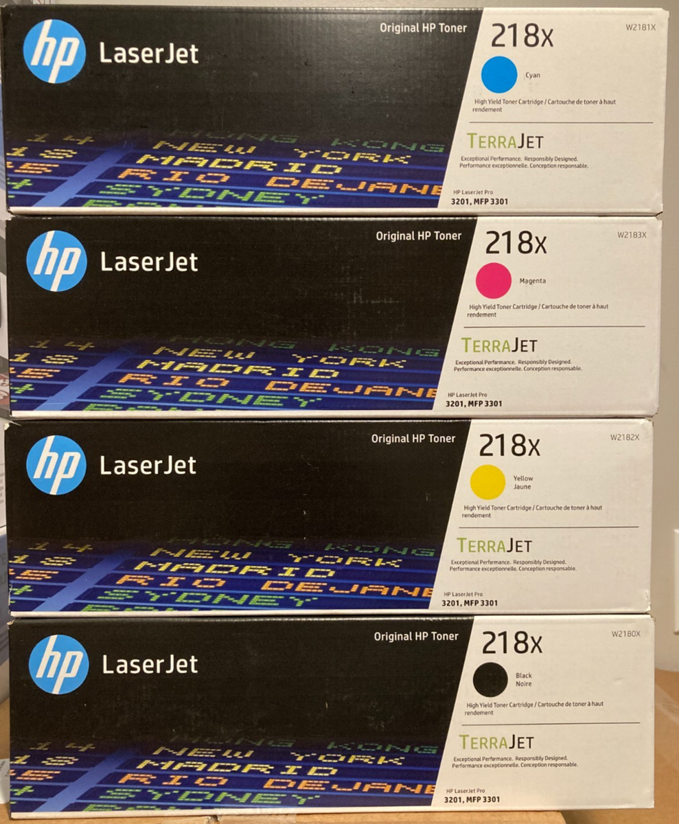 HP 218X Black/Cyan/Magenta/Yellow High Yield Toner Cartridge, Pack