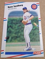 1988 Fleer Ryne Sandberg #431 Chicago Cubs HOF RARE HTF VINTAGE 