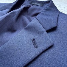 Lauren Ralph Lauren Mens 100 Wool Blazer Sport Coat 42L Solid Navy Regular Fit