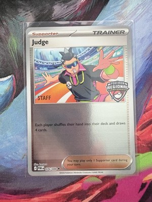 Pokemon TCG Judge Regional STAFF Promo 076/088 Perfect Order Near Mint