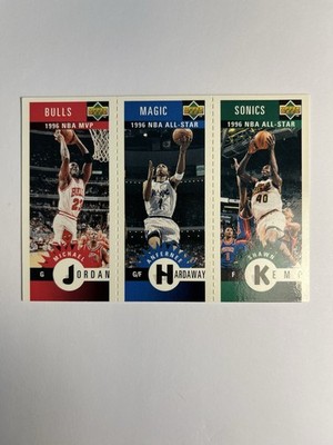 1996-97 Collector's Choice #M11 / M60 / M78 Jordan / Hardaway / Kemp Bulls  