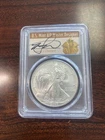 2007-W BURNISHED AMERICAN SILVER EAGLE PCGS SP70 THOMAS CLEVELAND SIGNED