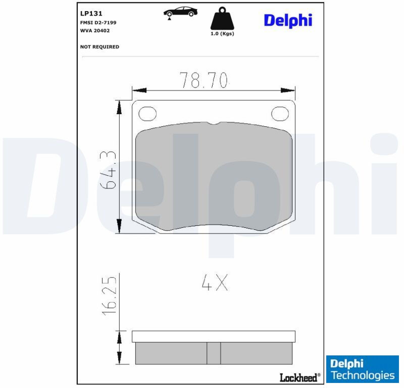 Delphi Bremsbel?Ge Vorne Saab 90 900 9000 99 - Bild 2