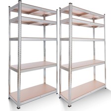 AREBOS Scaffale Carichi Pesanti 180x90x40 cm 875 kg 5 Ripiani MDF Zincato