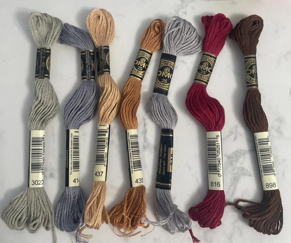 Embroidery Floss Cross Stitch Thread Assorted Mixed Colors & Brands NOS - Image 2 of 4