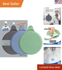 5.1-Inch Silicone Drain Stopper Set with Suction - Ideal for Showers  Sinks