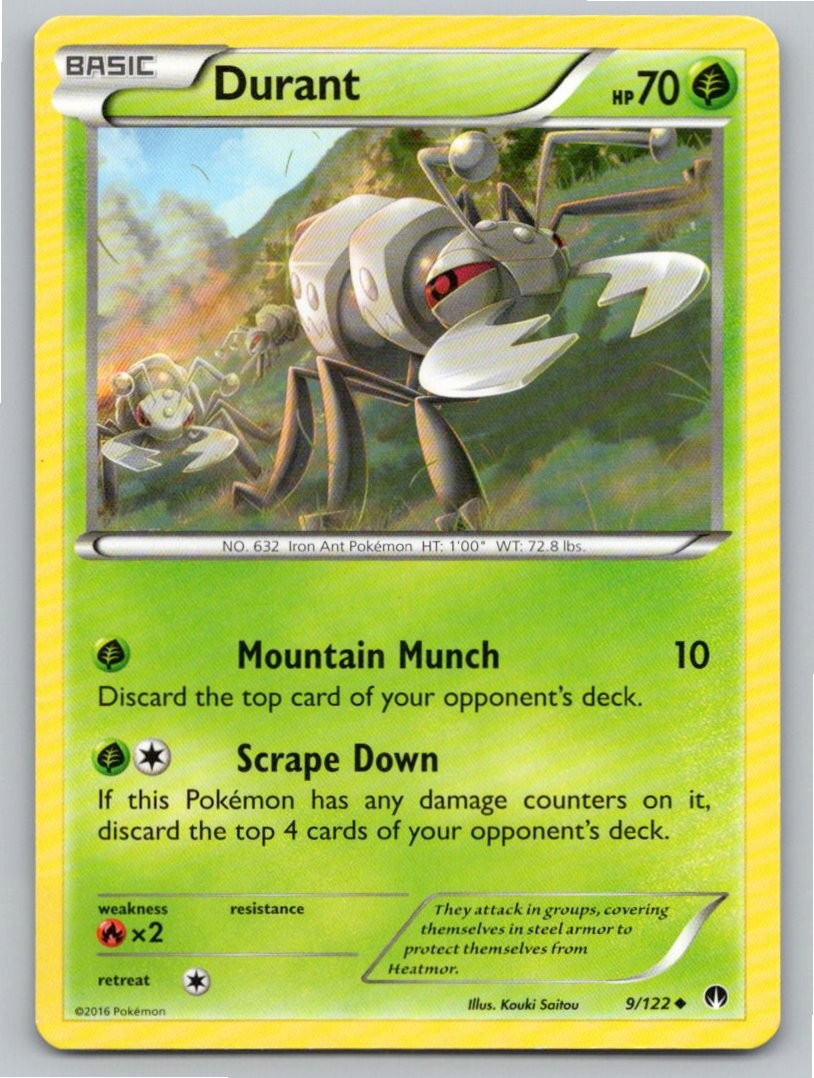 2016 POKEMON DURANT BREAKPOINT 9/122 UC NM A90137 FREE S&H