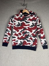 Boys Red, White  Blue Camo Print Tommy Hilfiger Hoodie, Large 16/18 