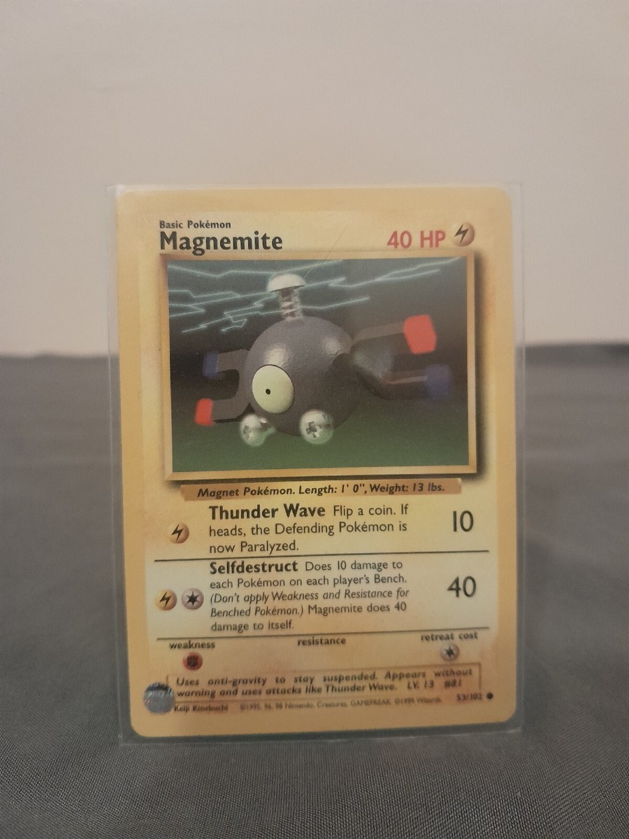 1995 magnemite pokemon card value 1995, 96 Vintage Rare Magnemite Pokémon Card