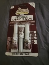 Aleene's Original 3pk Quick Dry Fabric Fusion Permanent Fabric Adhesives
