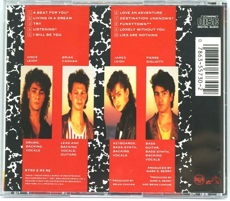 Pseudo Echo - Love An Adventure CD Album (US Press 1987) - Funkytown - HTF - Image 2 of 3