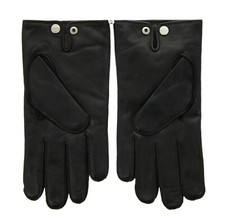 Coach Men's Leather Gloves, Cashmere Lined Winter Glove, 82604 Black, Small 128
