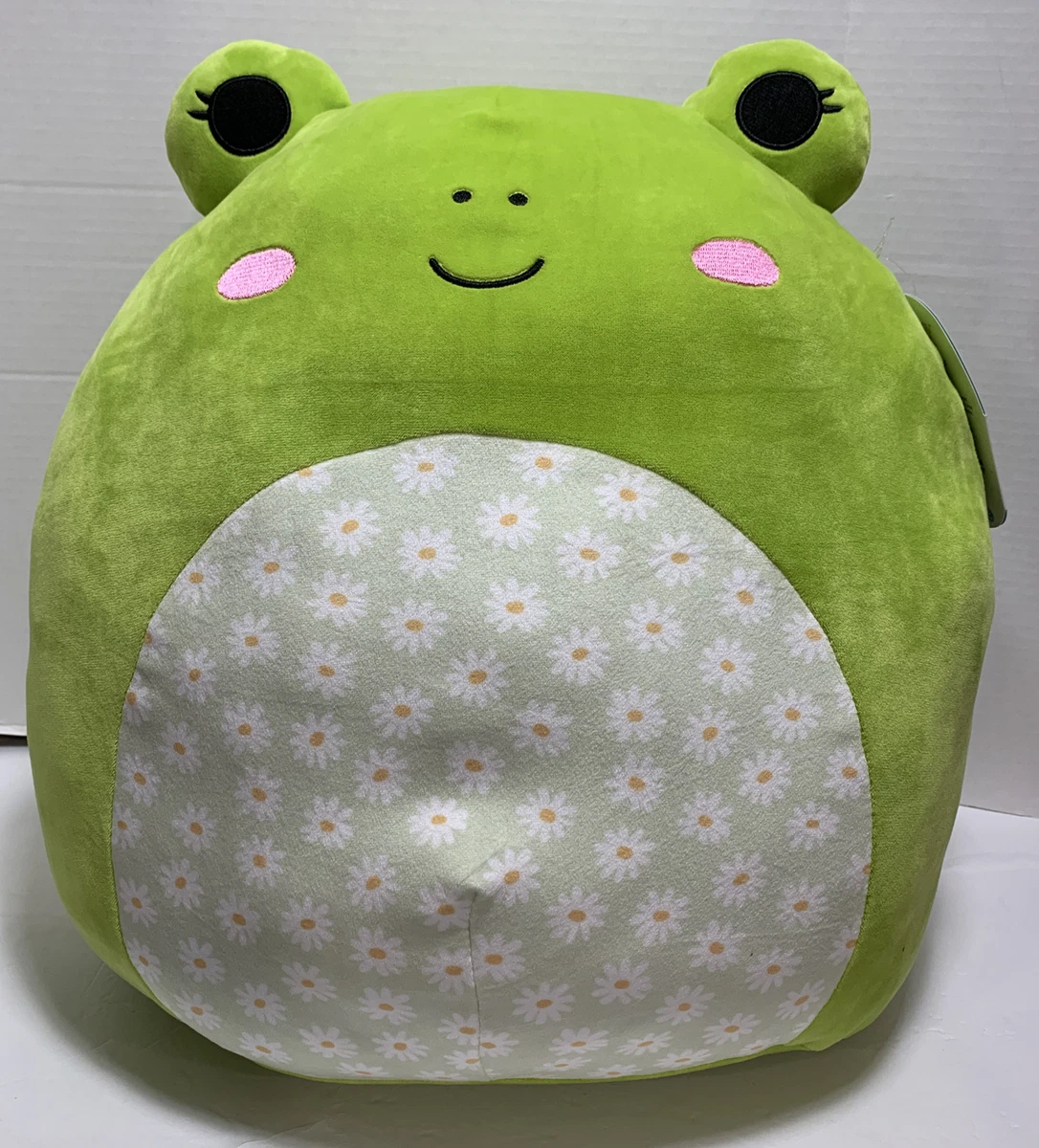 New Squishmallow Wendy The Frog 16 Inch Flower Belly Green With Tag  Jazzware