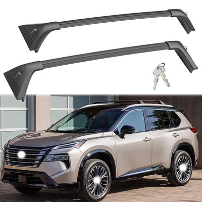 Lockable Roof Rack Cross Bar Black For 2021-2024 Nissan Rogue