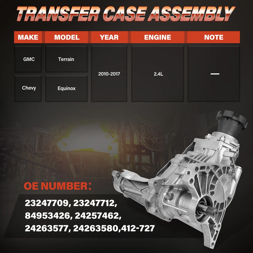 Transfer Case Assembly for GMC Terrain Chevrolet Equinox 2010-2017 w/ 2.4L New Foto 3 de 4