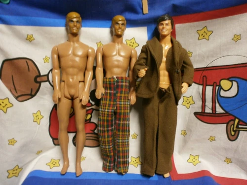 Lot of 3 Vintage 1968 KEN DOLLS - Mattell some with clothes RARE