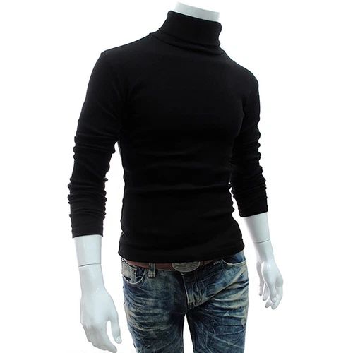 Para hombre Cuello de Tortuga Mangas Largas Calce Ajustado Prendas para el torso Otoño Informal Blusa Jumper - Imagen 16 de 25