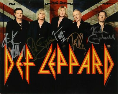 DEF LEPPARD SIGNED Photo Reprint, Fridge Magnet, Glossy Decal   C143