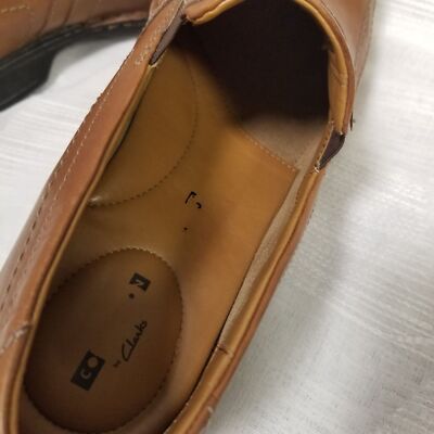 Clarks Northam Racer Slip On Leather Loafer Cognac Men display picture 1