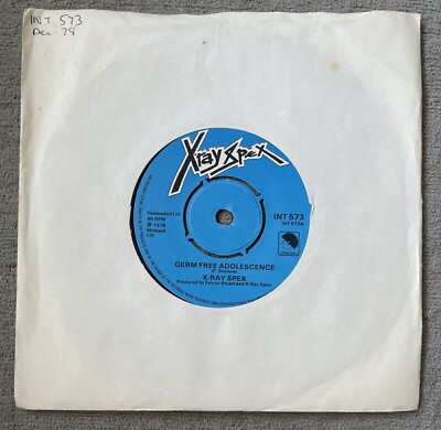 INT573 X-ray Spex Germ Free Adolescence A1 B1 First Press 7  Vinyl Record 1978