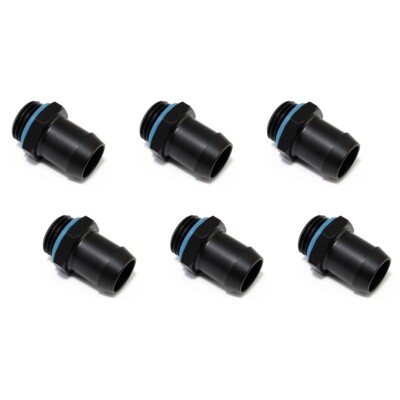 XSPC G1/4'' to 1/2'' Barb Fitting for Soft Tubing, Matte Black, 6-pack
