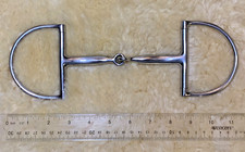 Hunter Dee D-Ring Snaffle Bit ENGLISH HORSE 6" Mouth POLISHED STAINLESS STEEL