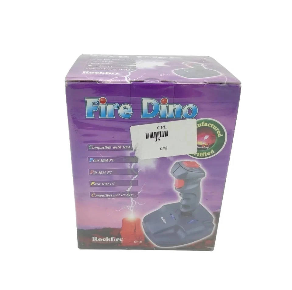 Rockfire Fire Dino IBM PC Joystick Brand New + Sealed 1993 Vintage Retro Gaming - Image 3 of 4