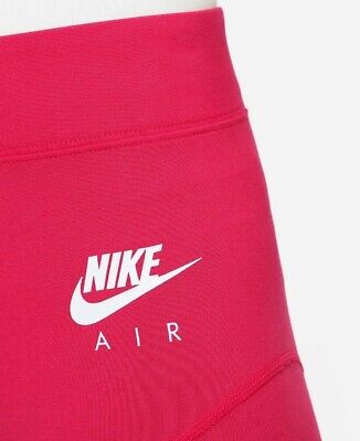 NIKE Womens Air Logo High Rise Leggings Very Berry Pink Size Small