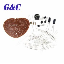 DIY Kit Red Green Dual-Color Heart-Shaped Module 18 LED Music Flash Light Gift