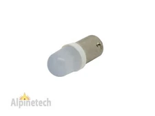 2 x Alpinetech White 9mm BA9s 12V LED Replacement Bulbs Lamps for Pilot Light