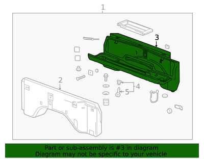 Genuine GM Bed Storage Box Driver Side-Mounted 84705352 | eBay