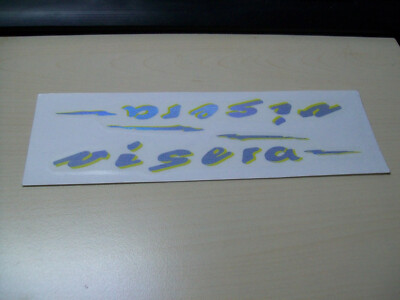   Visera  Aufkleber Logo Schriftzug silber-gelb