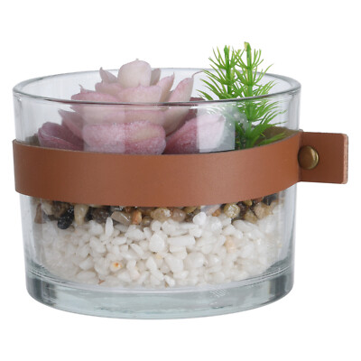 Künstliche Sukkulenten Pflanzen im Topf klein Faux Indoor Outdoor Pflanze Stein Deko