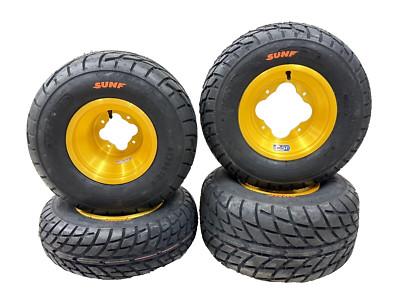 DWT A5 Gold Front Rear Rims Sunf A021 Street Tires Honda TRX 450R 250R 400EX 300