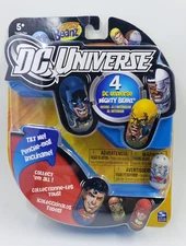 New NIP Series 1 DC Universe Mighty Beanz Pack Of 4 , Captain Atom+, Super Heros