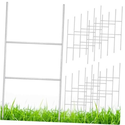 Pcs Yard Sign Stakes 20'' x 10'' Metal H Stakes Heavy Duty Frame Wire 12