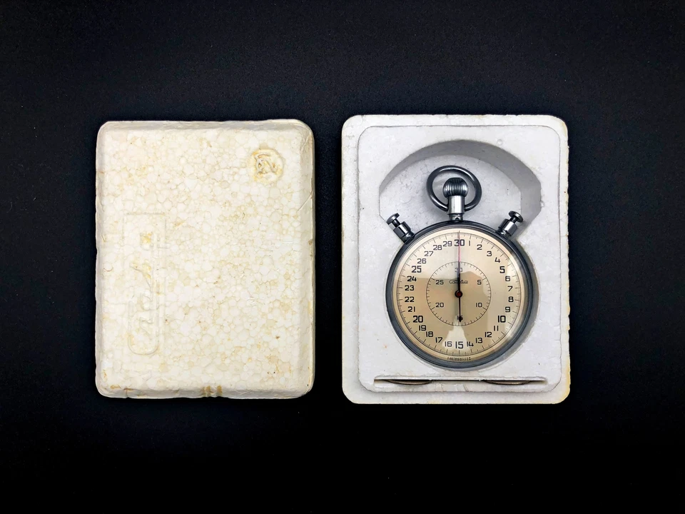 Cronómetro SLAVA 5498 SU Cronómetro Mecánico Vintage Tres Botones 20 Joyas Foto 3 de 4